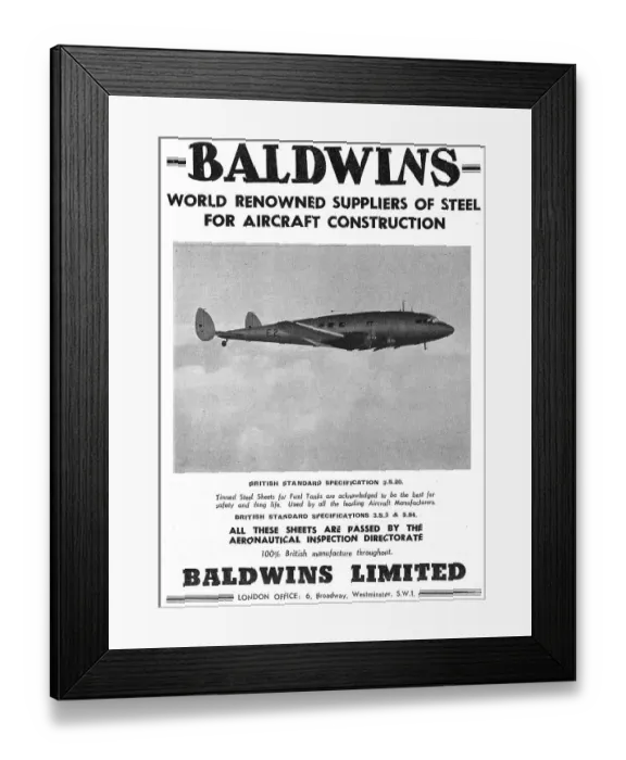 Framed Print : Baldwins Metals For Aircraft Framed Print : Baldwins Metals For Aircraft
