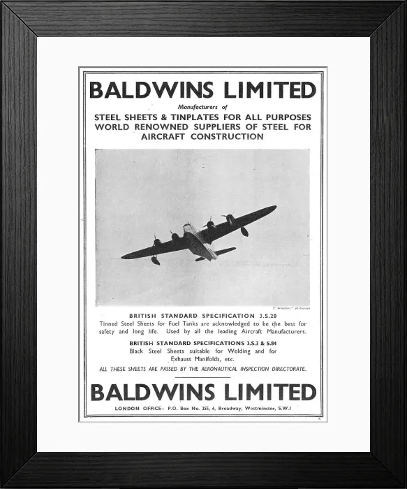 Framed Print : Baldwins Metals For Aircraft Framed Print : Baldwins Metals For Aircraft