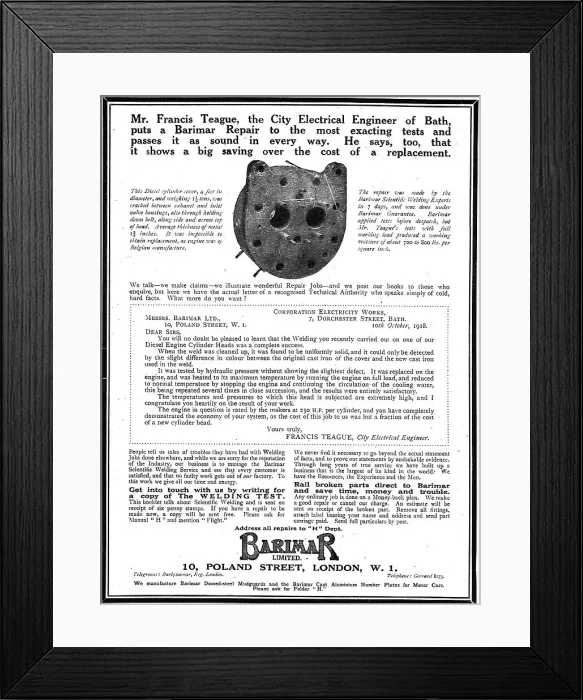 Framed Print : Barimar Scientific Welding Specialists Framed Print : Barimar Scientific Welding Specialists