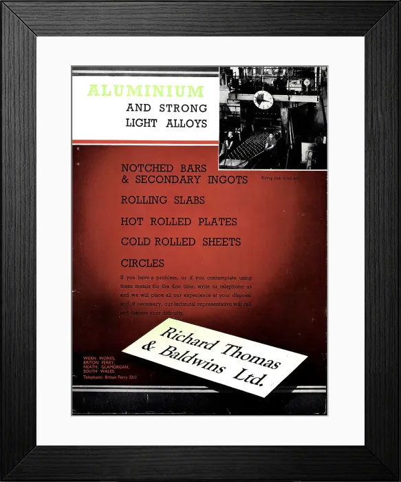 Framed Print : Richard Thomas & Baldwins - Aluminium Alloys Framed Print : Richard Thomas & Baldwins - Aluminium Alloys