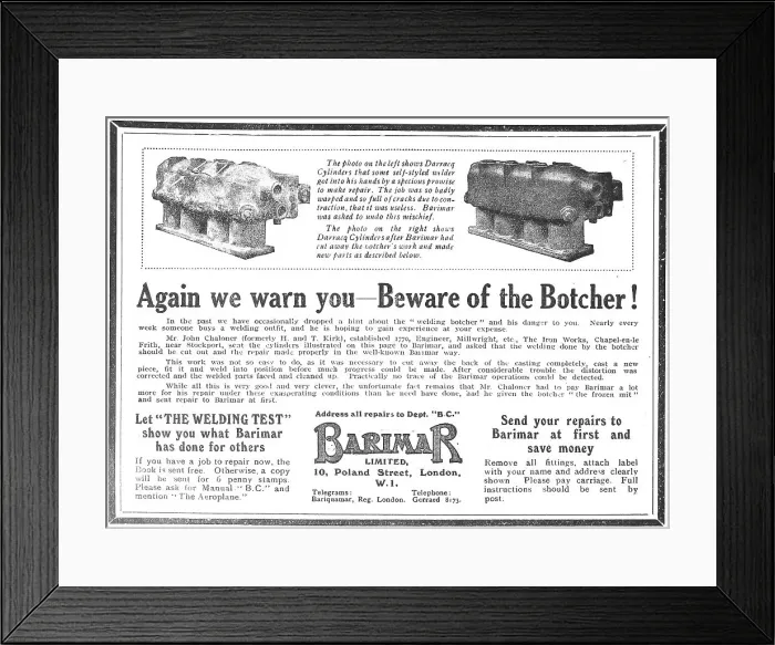 Framed Print : Barimar Scientific Welding Specialists Framed Print : Barimar Scientific Welding Specialists