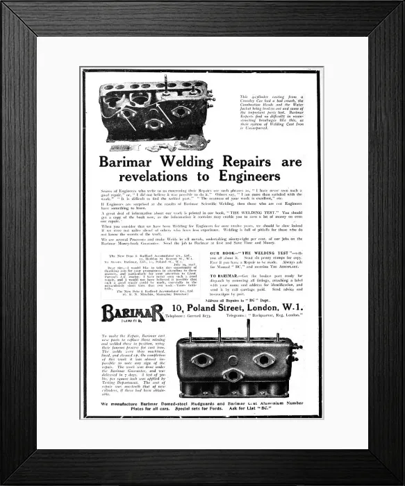 Framed Print : Barimar Scientific Welding Specialists Framed Print : Barimar Scientific Welding Specialists