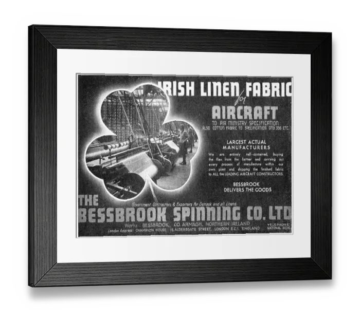 Framed Print : Bessbrook Spinning. Aero Linen Fabric Framed Print : Bessbrook Spinning. Aero Linen Fabric