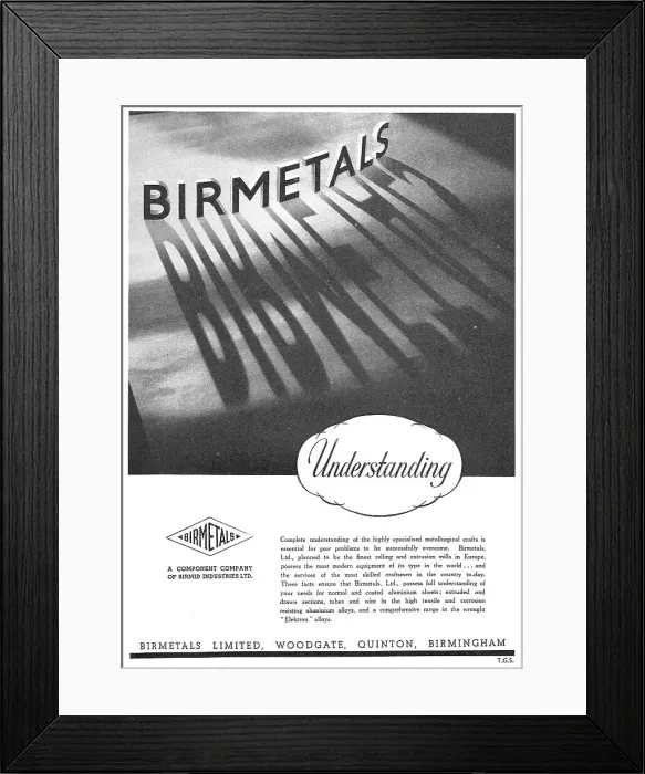 Framed Print : Birmetals For Extruded, Drawn & Coated Aluminium Framed Print : Birmetals For Extruded, Drawn & Coated Aluminium