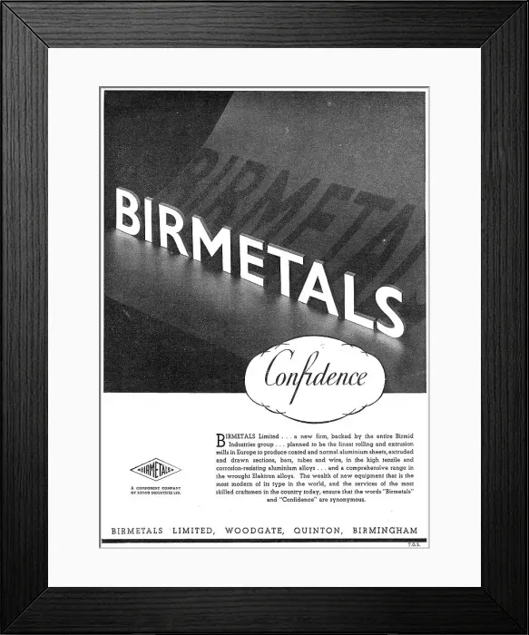 Framed Print : Birmetals Extruded, Drawn & Coated Aluminium Framed Print : Birmetals Extruded, Drawn & Coated Aluminium