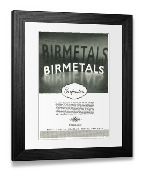 Framed Print : Birmetals For Extruded, Drawn & Coated Aluminium Framed Print : Birmetals For Extruded, Drawn & Coated Aluminium