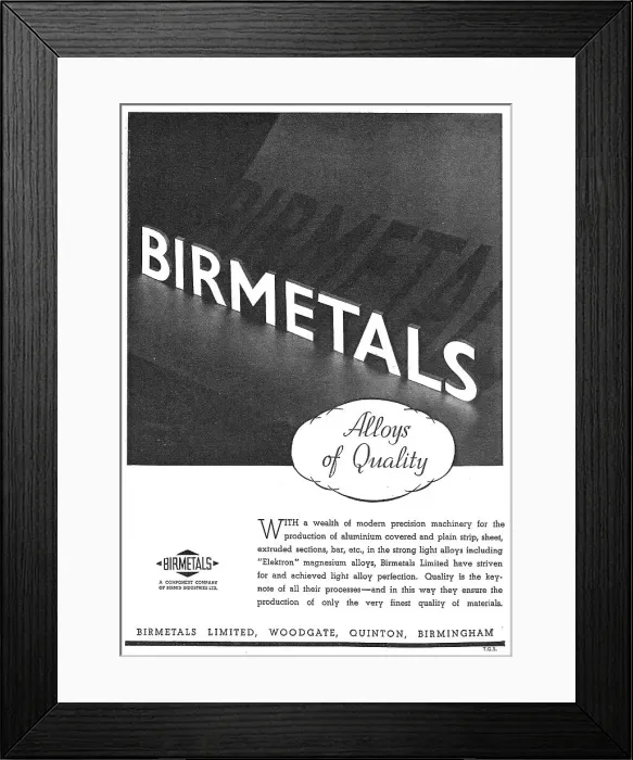 Framed Print : Birmetals For Extruded, Drawn & Coated Aluminium Framed Print : Birmetals For Extruded, Drawn & Coated Aluminium