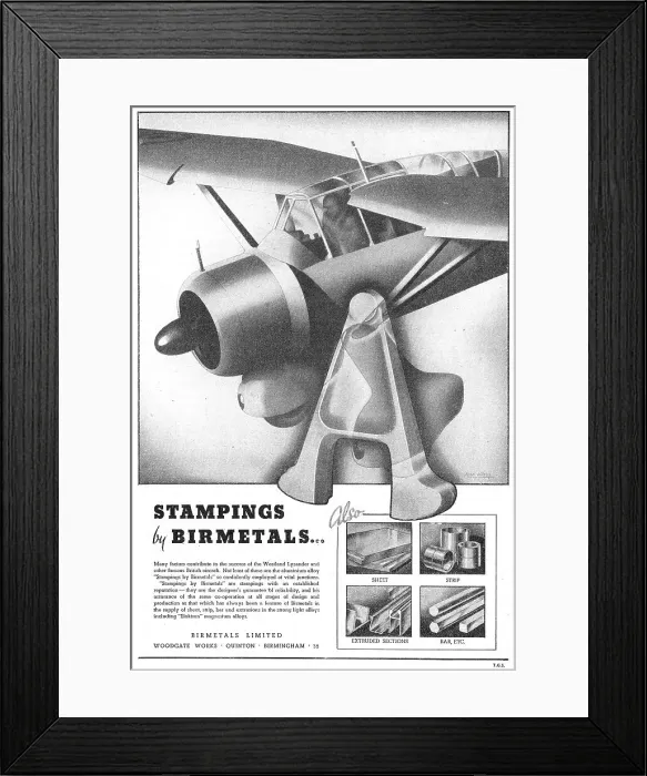 Framed Print : Birmetals For Aluminium Alloy Stampings