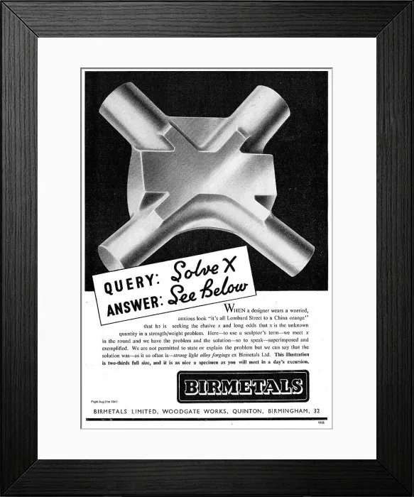 Framed Print : Birmetals For Strong Light Alloy Forgings Framed Print : Birmetals For Strong Light Alloy Forgings