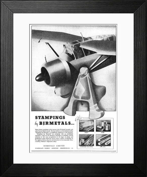 Framed Print : Birmetals - Birmetals Ltd. Date: 1941 Framed Print : Birmetals - Birmetals Ltd. Date: 1941