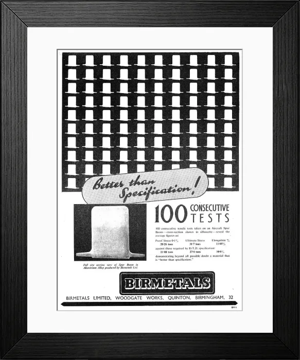 Framed Print : Birmetals - Birmetals Ltd. Date: 1942 Framed Print : Birmetals - Birmetals Ltd. Date: 1942
