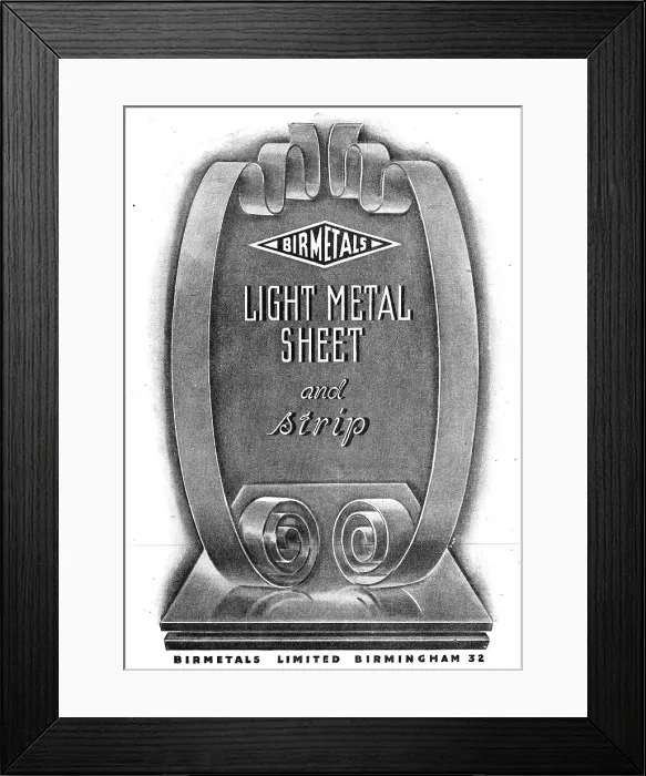Framed Print : Birmetals - Birmetals Ltd. Date: 1943 Framed Print : Birmetals - Birmetals Ltd. Date: 1943
