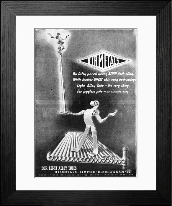 Framed Print : Birmetals - Birmetals Ltd. Date: 1944 Framed Print : Birmetals - Birmetals Ltd. Date: 1944