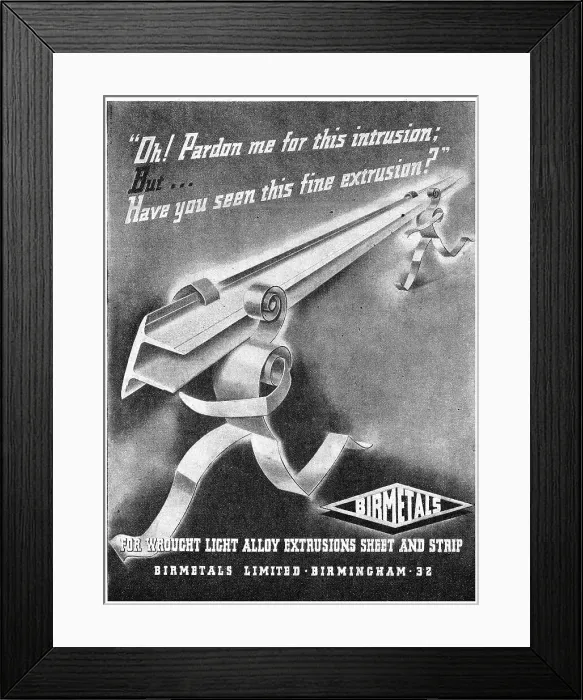 Framed Print : Birmetals - Birmetals Ltd. Date: 1944 Framed Print : Birmetals - Birmetals Ltd. Date: 1944