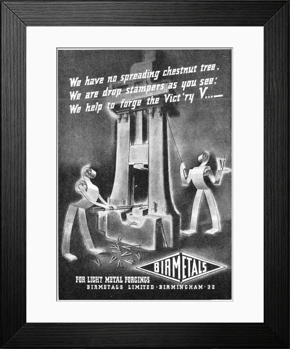 Framed Print : Birmetals - Birmetals Ltd. Date: 1944 Framed Print : Birmetals - Birmetals Ltd. Date: 1944