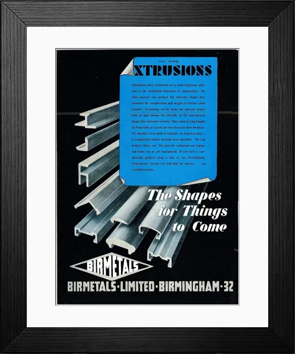 Framed Print : Birmetals - Birmetals Ltd. Date: 1945 Framed Print : Birmetals - Birmetals Ltd. Date: 1945