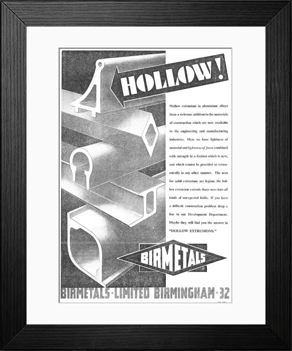 Framed Print : Birmetals Extrusions In Aluminium Alloys Framed Print : Birmetals Extrusions In Aluminium Alloys