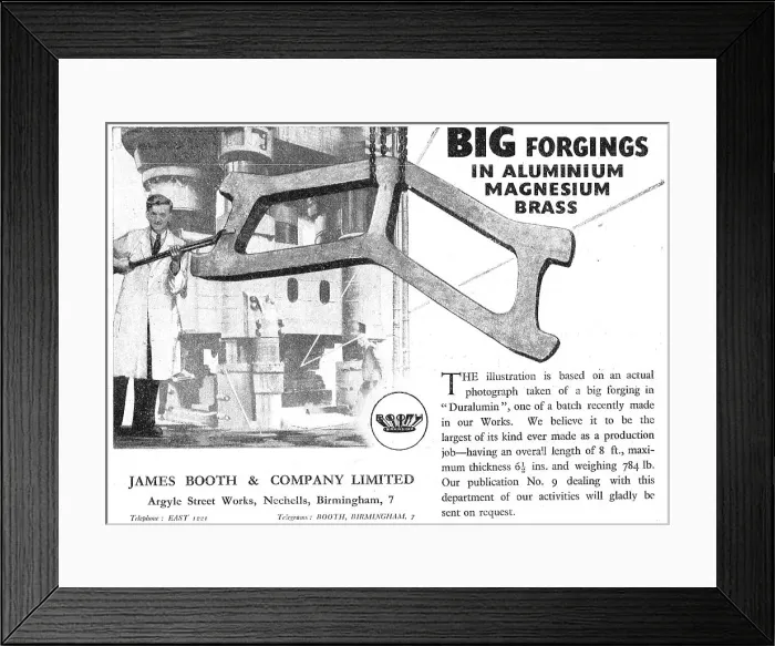 Framed Print : James Booth Forgings In Aluminium, Magnesium & Brass Framed Print : James Booth Forgings In Aluminium, Magnesium & Brass