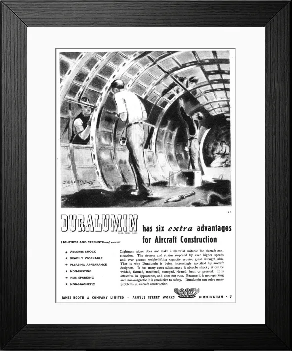 Framed Print : James Booth. Duralumin, Elektron, Magnesium-Zirconium Alloys Framed Print : James Booth. Duralumin, Elektron, Magnesium-Zirconium Alloys