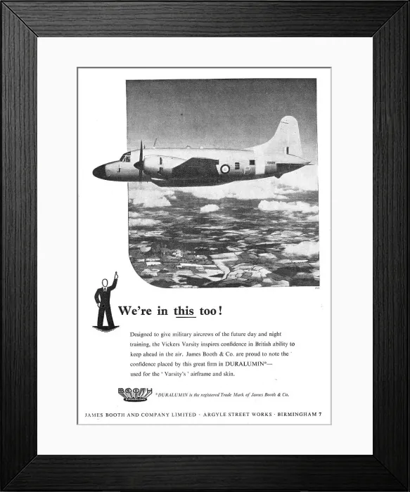 Framed Print : James Booth & Co. Duralumin For The Aircraft Industry. 1950 Framed Print : James Booth & Co. Duralumin For The Aircraft Industry. 1950