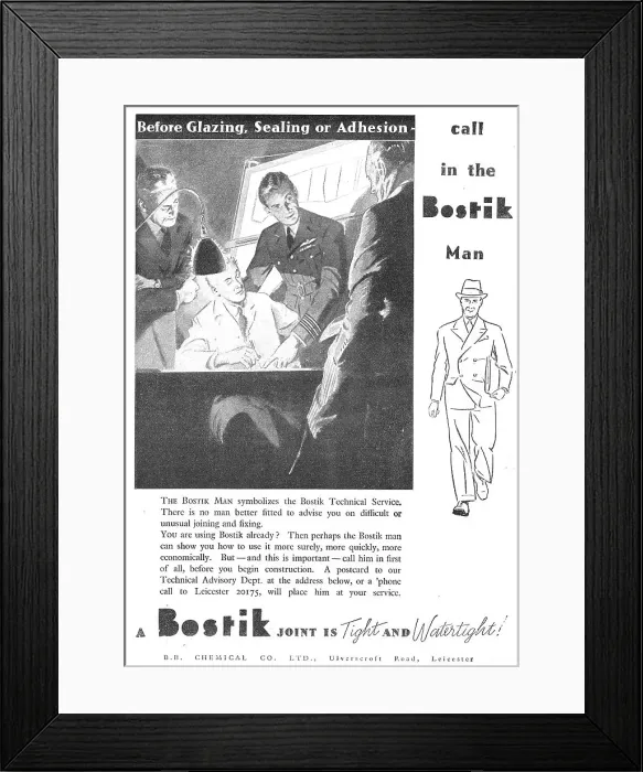 Framed Print : Bostik Sealants & Adhesives For Aircraft Framed Print : Bostik Sealants & Adhesives For Aircraft