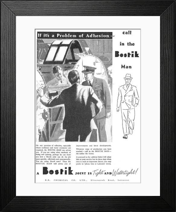 Framed Print : Bostik Sealants & Adhesives For Aircraft Framed Print : Bostik Sealants & Adhesives For Aircraft