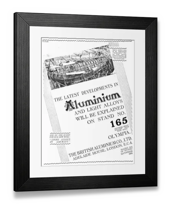 Framed Print : British Aluminium 1929 Framed Print : British Aluminium 1929