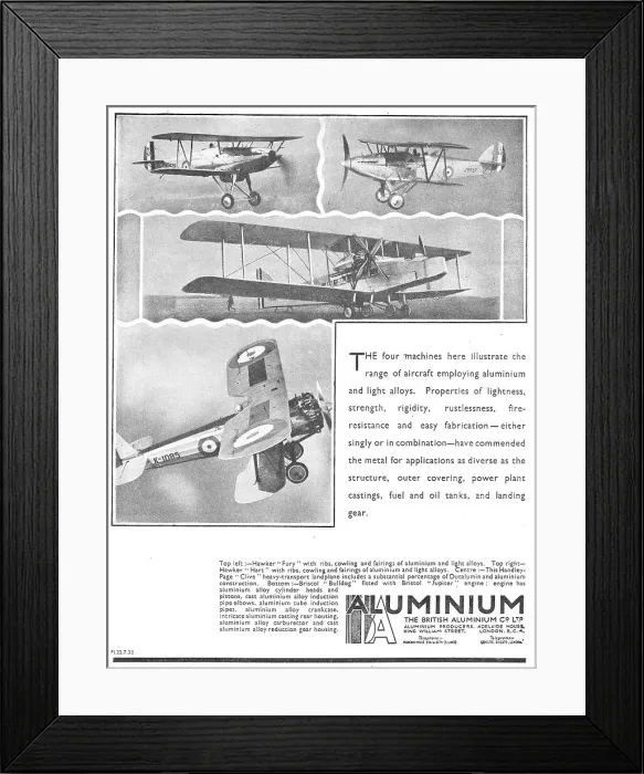 Framed Print : British Aluminium Light Alloys For Aircraft Framed Print : British Aluminium Light Alloys For Aircraft