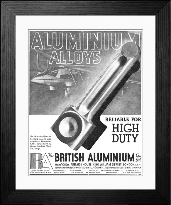Framed Print : British Aluminium - Aluminium Alloys Framed Print : British Aluminium - Aluminium Alloys