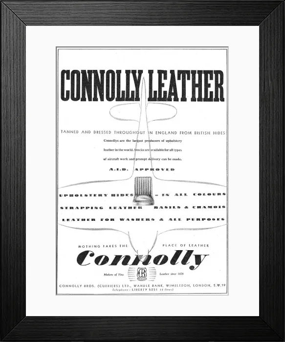 Framed Print : Connolly Leather 1940 Framed Print : Connolly Leather 1940