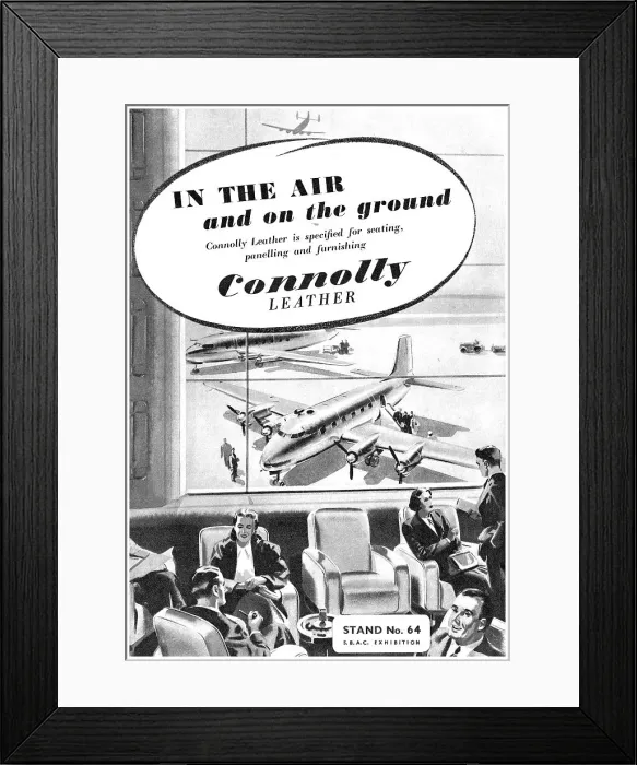 Framed Print : Connolly Leather - Aircraft Seating & Panelling Framed Print : Connolly Leather - Aircraft Seating & Panelling