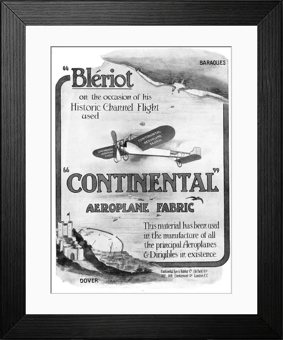 Framed Print : The Continental Tyre & Rubber Co. Aeroplane Fabrics Framed Print : The Continental Tyre & Rubber Co. Aeroplane Fabrics