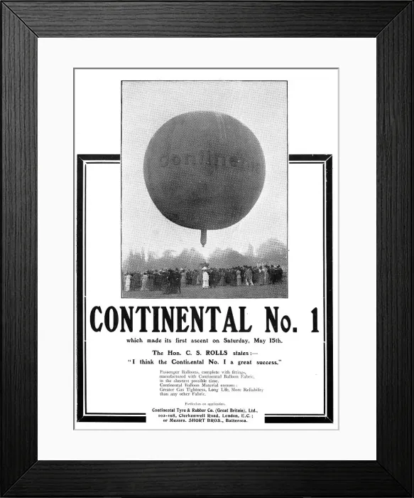 Framed Print : The Continental Tyre & Rubber Co - Balloons Framed Print : The Continental Tyre & Rubber Co - Balloons