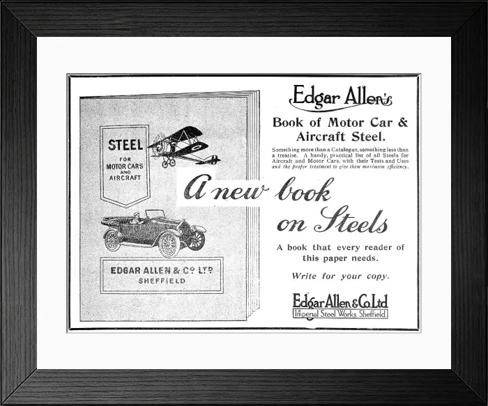Framed Print : Edgar Allen & Co - Steels For Aircraft Framed Print : Edgar Allen & Co - Steels For Aircraft