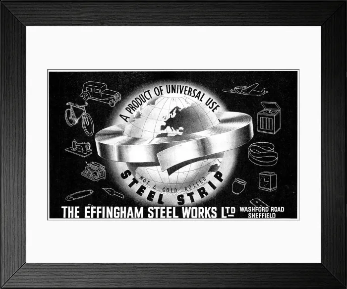 Framed Print : The Effingham Steel Works - Rolled Steel Strip Framed Print : The Effingham Steel Works - Rolled Steel Strip