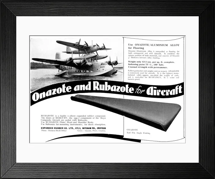 Framed Print : Exapnded Rubber Co - Onazote & Rubazote Framed Print : Exapnded Rubber Co - Onazote & Rubazote