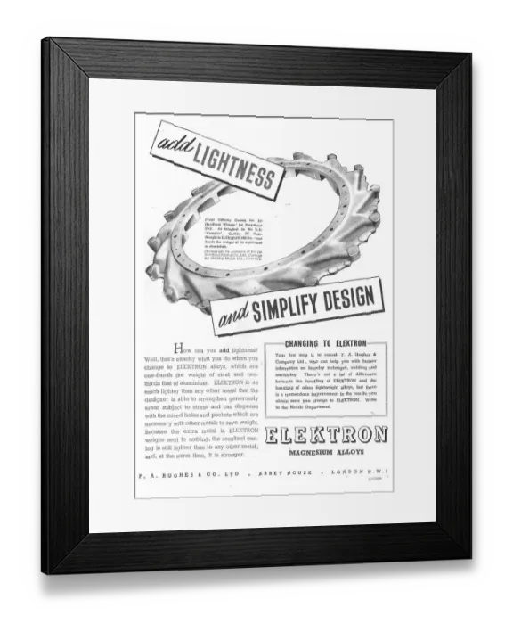 Framed Print : F.A.Hughes Elektron - Magnesium-Zirconium - Alloys Framed Print : F.A.Hughes Elektron - Magnesium-Zirconium - Alloys