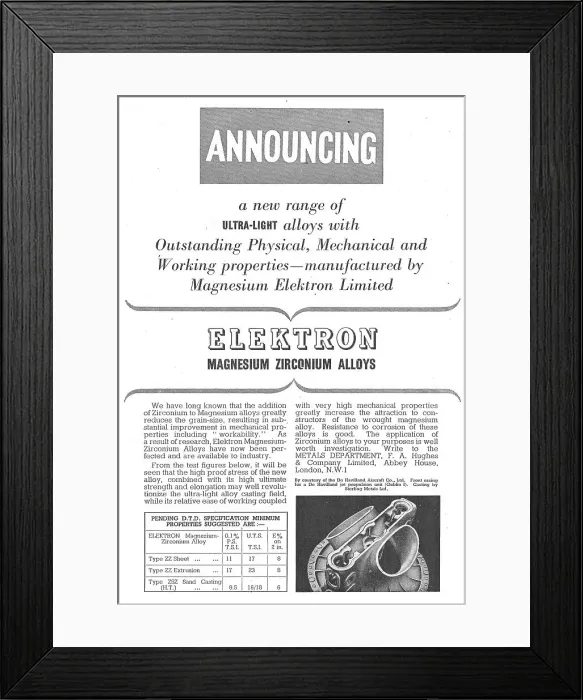 Framed Print : F.A.Hughes Elektron - Magnesium-Zirconium - Alloys Framed Print : F.A.Hughes Elektron - Magnesium-Zirconium - Alloys