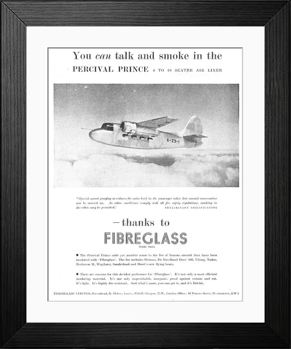 Framed Print : Fibreglass Aircraft Parts 1948 Framed Print : Fibreglass Aircraft Parts 1948