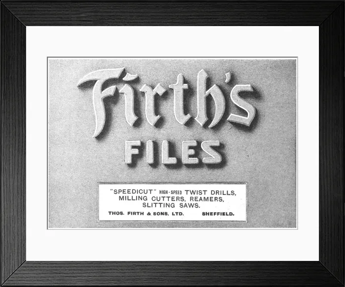 Framed Print : Thos Firth & Sons - Firths Files Framed Print : Thos Firth & Sons - Firths Files