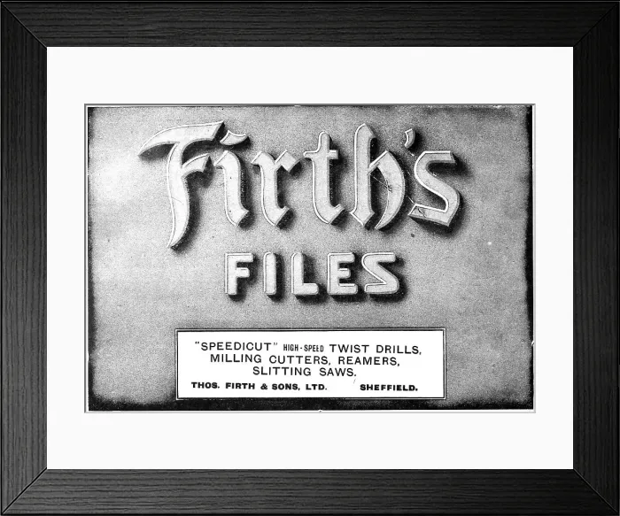 Framed Print : Thomas Firth & Sons - FIrths Files. Speedicut Twist Drills Framed Print : Thomas Firth & Sons - FIrths Files. Speedicut Twist Drills