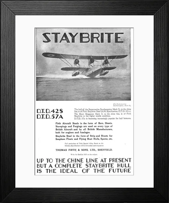 Framed Print : Thos Firth Staybrite Steel Used On Framed Print : Thos Firth Staybrite Steel Used On