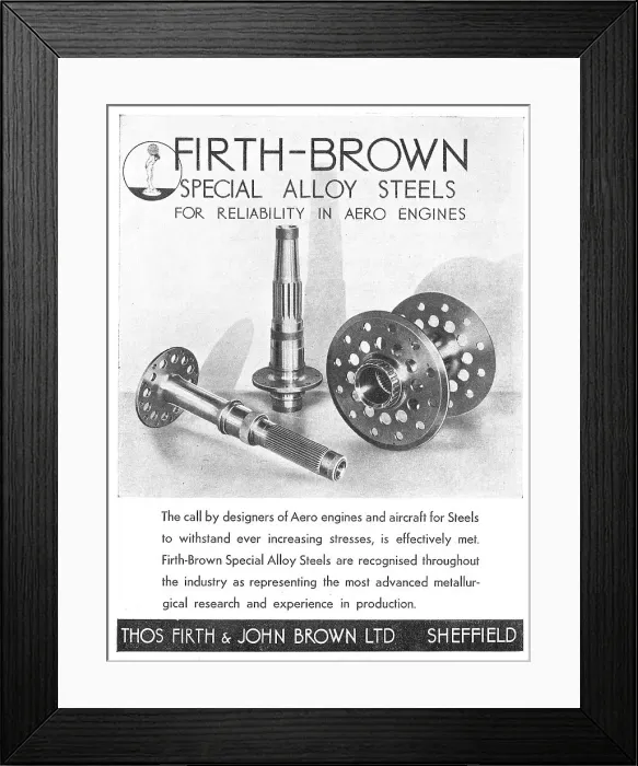 Framed Print : Firth Brown Special Alloy Steels Framed Print : Firth Brown Special Alloy Steels