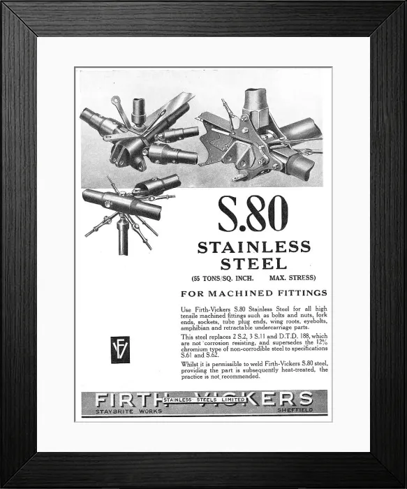 Framed Print : Firth Stainless Steels: S80 Stainless Steel Framed Print : Firth Stainless Steels: S80 Stainless Steel