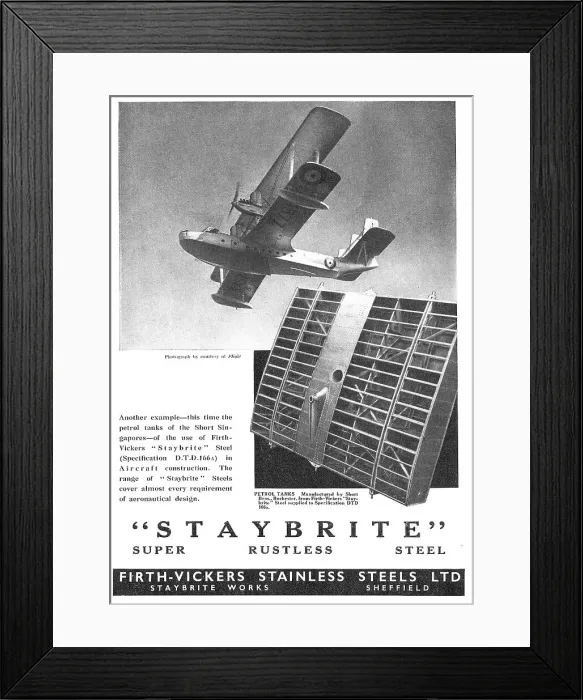 Framed Print : Firth-Vickers Stainless Steels: Staybrite DTD 166a Framed Print : Firth-Vickers Stainless Steels: Staybrite DTD 166a