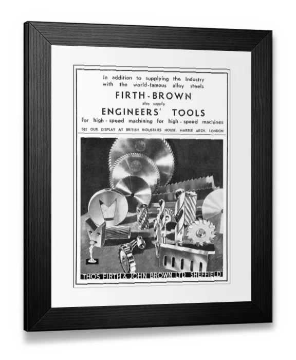 Framed Print : Firth Brown Engineers Tools Framed Print : Firth Brown Engineers Tools