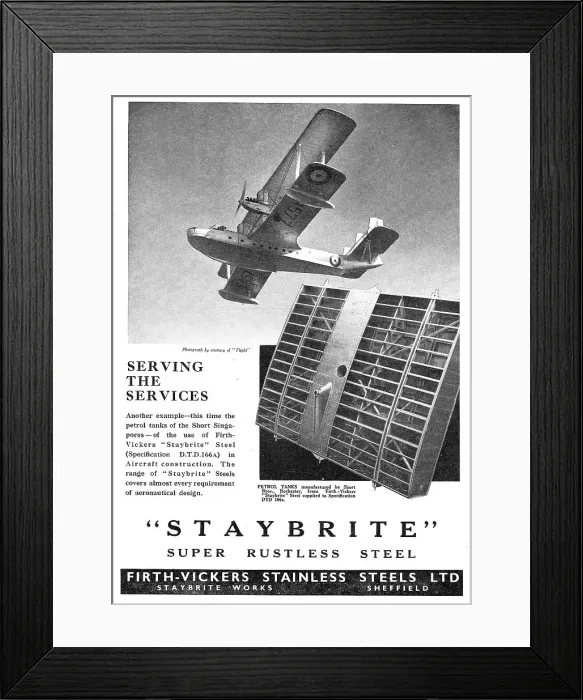 Framed Print : Firth Brown Staybrite Rustless Steel Framed Print : Firth Brown Staybrite Rustless Steel