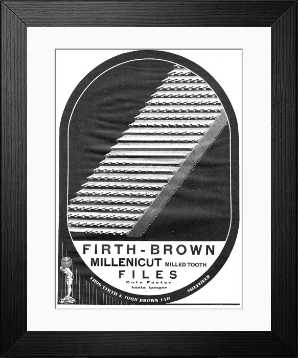 Framed Print : Firth Brown Millenicut Milled Tooth Files Framed Print : Firth Brown Millenicut Milled Tooth Files