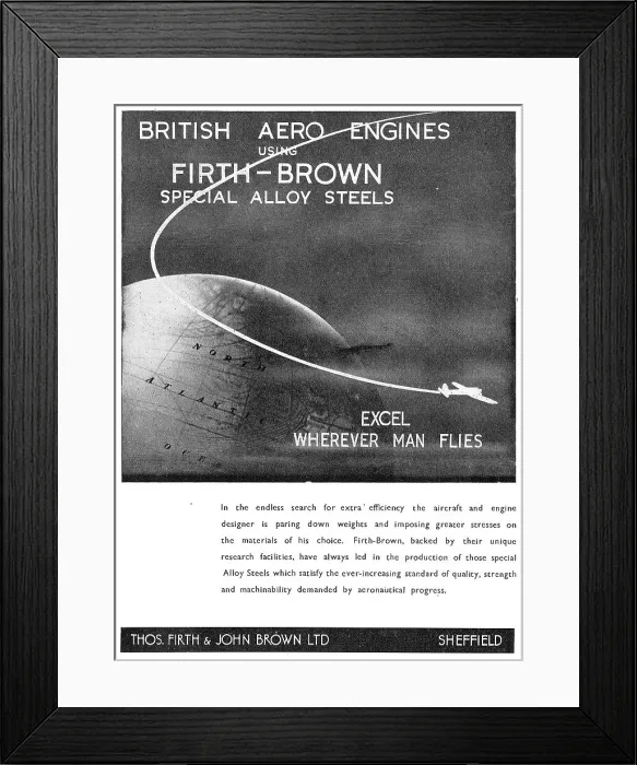 Framed Print : Firth Brown Special Alloy Steels Framed Print : Firth Brown Special Alloy Steels