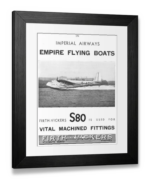 Framed Print : Firth Vickers S80 Rustless Steel